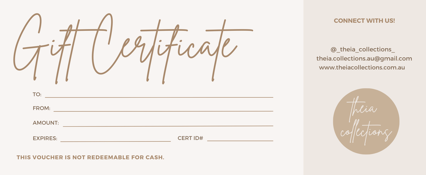 GIFT CERTIFICATE