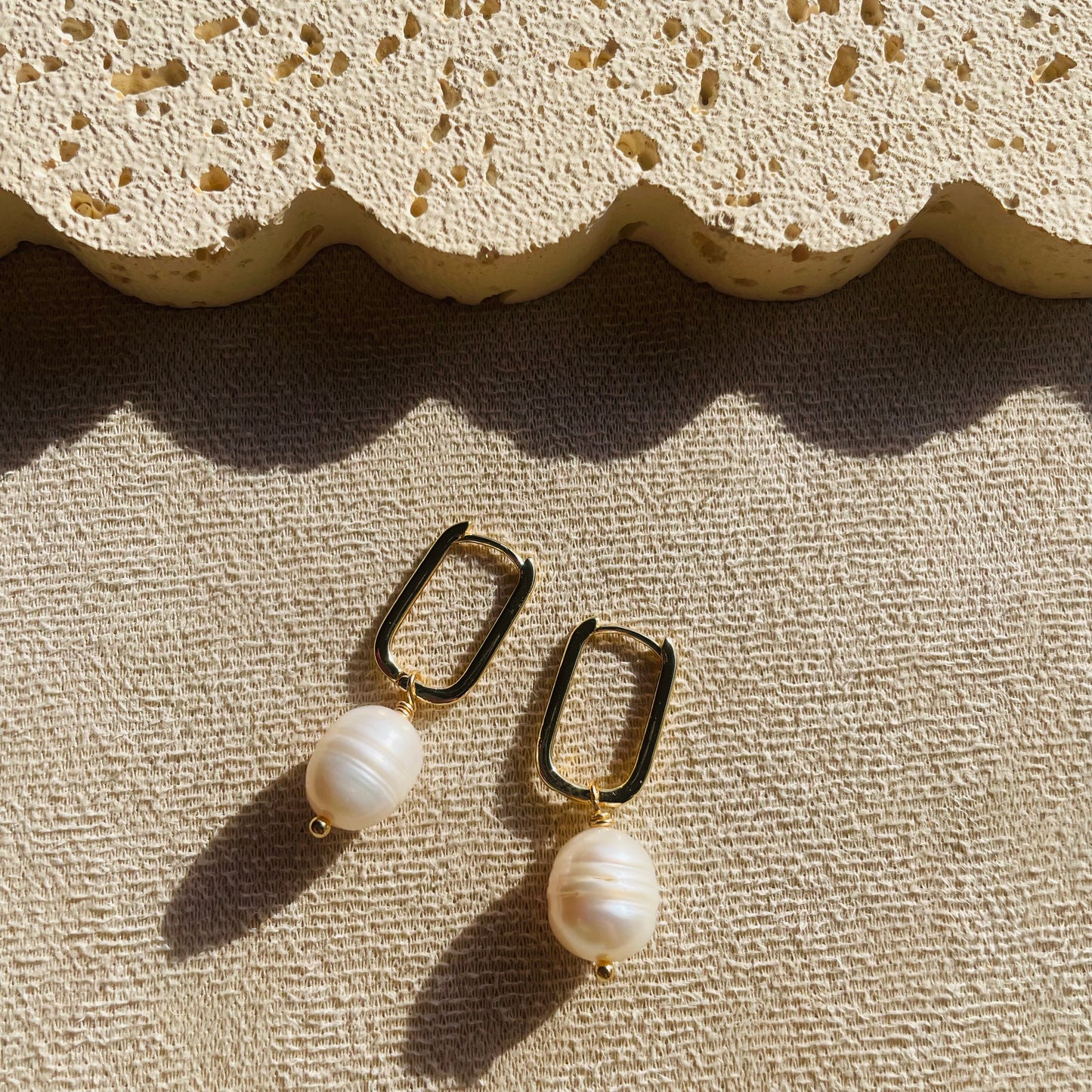 Square hoop earrings